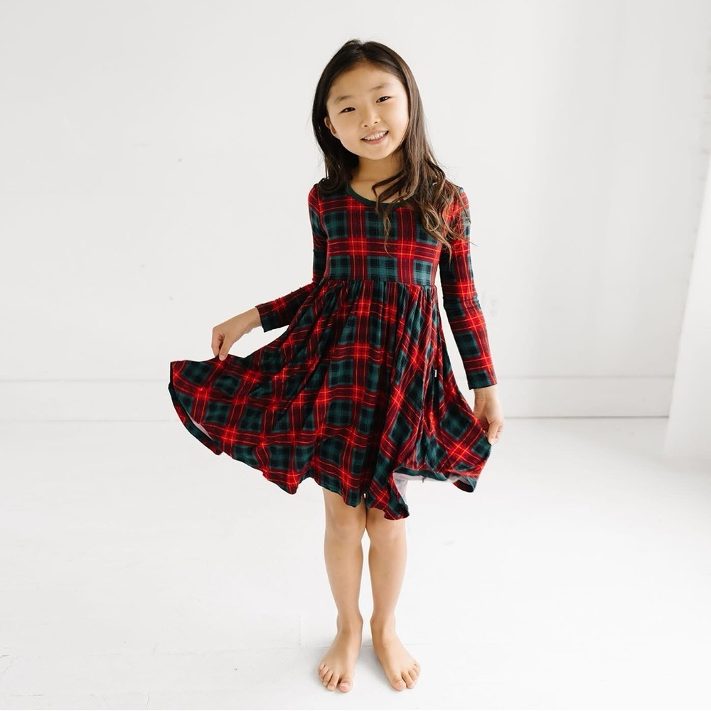 Little Sleepies Fireside Plaid Smocked Dress - 4T - Picture 1 of 4